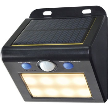 LEDセンサーライト ウォールライト ソーラー式 防水 人感センサー 屋外 防犯 セキュリティ ELPA