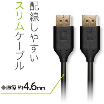 DisplayPortケーブル スリムタイプ MCO