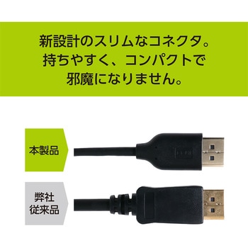 DisplayPortケーブル スリムタイプ MCO