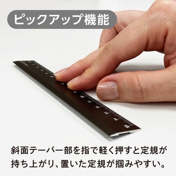Kiwami LR左右利き手対応アルミ定規 15cm 共栄プラスチック