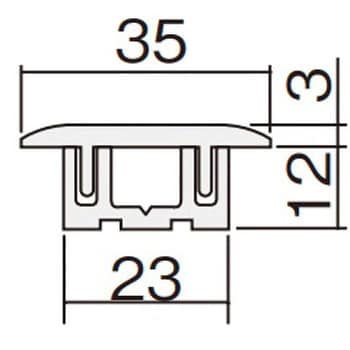 MJE1VJ021CY 開き戸・折れ戸用見切縁(樹脂製) 35mmタイプ パナソニック(Panasonic) 寸法860×35×15mm 1本  MJE1VJ021CY - 【通販モノタロウ】