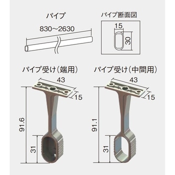 収納用内部パーツ 洋服パイプセット パナソニック(Panasonic) 収納材 【通販モノタロウ】