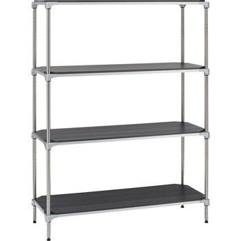 ウッドシェルフ・ブラックウッド・シルバーフレーム 棚用 ERECTA(エレクター)