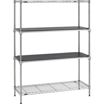ウッドシェルフ・ブラックウッド・シルバーフレーム 棚用 ERECTA(エレクター)
