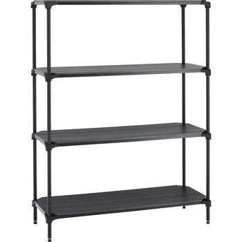 ベーシックシリーズ ウッドシェルフ・ブラックウッド・ブラックフレーム 棚用 ERECTA(エレクター)