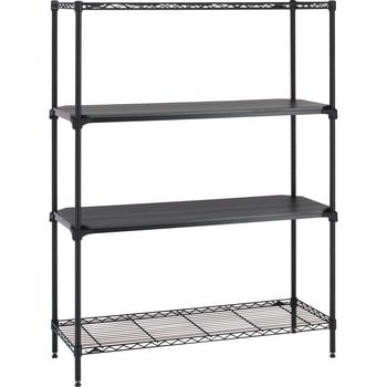 ベーシックシリーズ ウッドシェルフ・ブラックウッド・ブラックフレーム 棚用 ERECTA(エレクター)