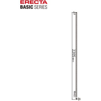 ベーシックシリーズ ポール ・ステンレス (2本入) ERECTA(エレクター)