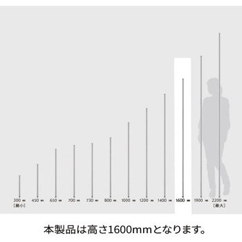 ポール ブラック (2本入) ERECTA(エレクター)