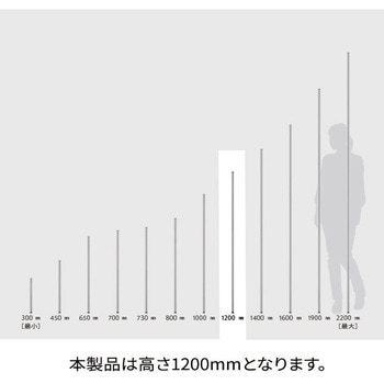ポール ブラック (2本入) ERECTA(エレクター)