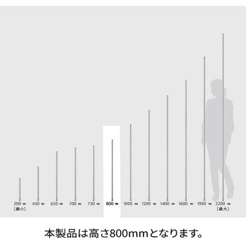 ポール ブラック (2本入) ERECTA(エレクター)