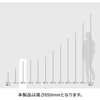 ポール ブラック (2本入) ERECTA(エレクター)