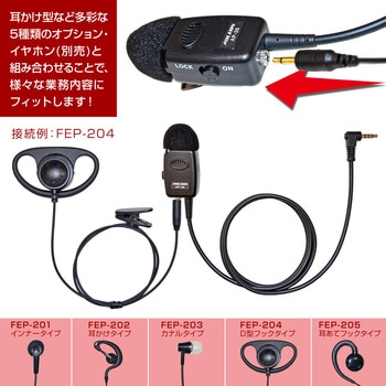 スマートフォン用 トランシーバーアプリ対応 タイピン型PTTマイク エフ・アール・シー