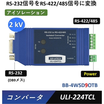 コンバータ(RS-232信号をRS-422/485信号/TTL/カレントループに変換)・分配器 Advantech(アドバンテック)