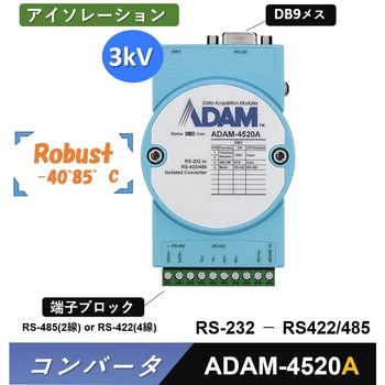 コンバータ(RS-232信号をRS-422/485信号に変換) ADAM-4500シリーズ Advantech(アドバンテック)