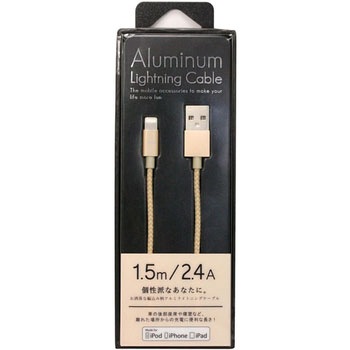 CK-LA01GD Aluminum Lightning Cable ���{�d�� �҂ݍ��ݕ��A���~ �P�[�u����1.5m MFi�F�� 25659114