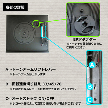 TE-2015BK/WH CICONIA クラシカルレコードテーブル 1台 CICONIA TE-2015BK/WH CICONIA クラシカルレコードテーブル 1台 CICONIA