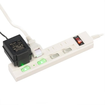 LED個別&一括集中スイッチ兼用過電流防止ブレーカー付電源タップ  雷ガード オーム電機