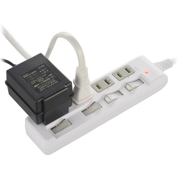 発煙ガード個別押しボタンスイッチ付き電源タップ 雷ガード オーム電機