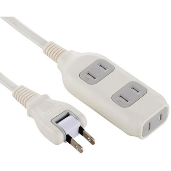 固定マグネット付3個口電源タップ シャッター付 オーム電機