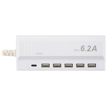 USB_ACチャージャー TypeA×5+TypeC 1.5m オーム電機