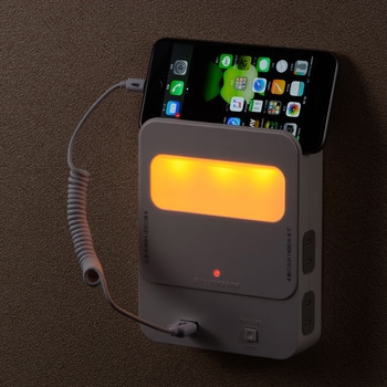 雷ガード ナイトライト付き USBポート付電源タップ リビング用 4個口 USB1個口 オーム電機