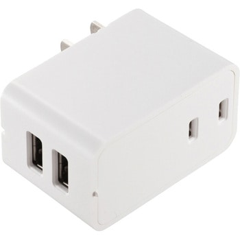 USBポート付き電源タップ 1個口  USB2個口 オーム電機