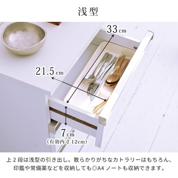キッチン カウンター下収納棚 チェスト 4段 ジェイケイ・プラン