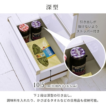 キッチン カウンター下収納棚 チェスト 4段 ジェイケイ・プラン