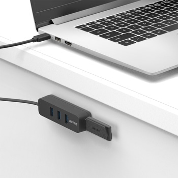 USB-C3.2Gen1バスパワー上挿しハブ磁石付 BUFFALO(バッファロー)