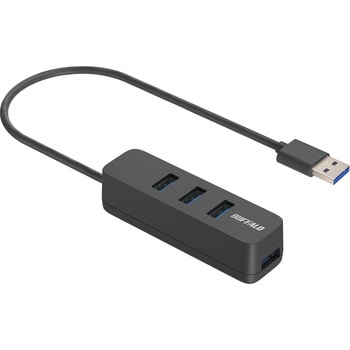 BSH4U320U3BK USB-A3.2Gen1バスパワー上挿しハブ磁石付 1個 BUFFALO(バッファロー) 【通販モノタロウ】