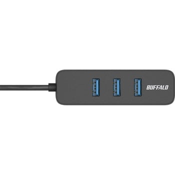 USB-A3.2Gen1バスパワー上挿しハブ磁石付 4ポート ケーブル長0.3m ブラック色 BSH4U320U3BK