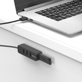 USB-A3.2Gen1バスパワー上挿しハブ磁石付 BUFFALO(バッファロー)