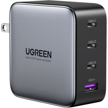 ☆新品☆UGREEN Nexode 100W急速充電器 PD USB-C 4口