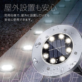 埋め込み式ソーラーLEDライト トライメイト