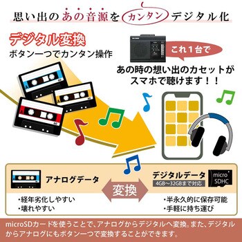 life-095 多機能 コンパクト ラジカセ AM FM ラジオ カセットテープ microSD 1個 ベストアンサー 【通販モノタロウ】