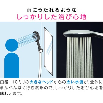 マジカヨ・アリエーネ シャワーヘッドとホースのセット 大型噴板 バイカラー(大流量 しっかりした浴び心地 NIKLES) GAONA(ガオナ)