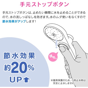 赤札見つけ シャワーヘッド ストップ (節水35% 低水圧対応) GAONA(ガオナ)