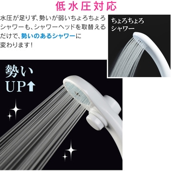 赤札見つけ シャワーヘッド ストップ (節水35% 低水圧対応) GAONA(ガオナ)