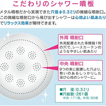 これエエやん シャワーヘッドとホースのセット 節水 極細 (シャワー穴0.3mm 肌触り・浴び心地やわらか 低水圧対応) GAONA(ガオナ)