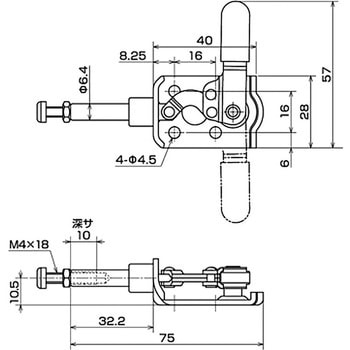 横押し型トグルクランプ IKURATOOLS(育良精機)