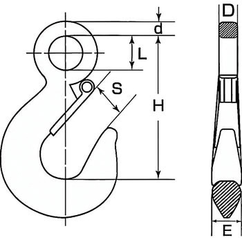 ステンレス 重量フック 留め付 ひめじや