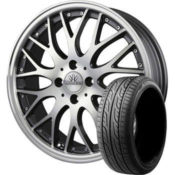 DUNLOP 225/35R19 サマータイヤホイールセット シビック etc (DUNLOP LEMANS5 & LEONIS GX 5穴 114.3)