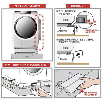 ベストレイ 防水パン 74嵩上げ一体タイプ 透明横引排水トラップ付 シナネン 洗濯機パン 【通販モノタロウ】