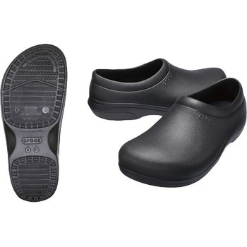 クロックス オンザクロックワークブラック スリップオン - crocs