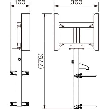 SBH-1N-B ブロー枠用サインホルダー クロメートメッキ仕様 1台 123