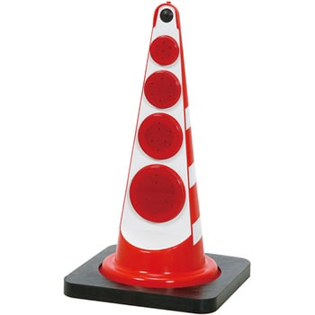 ジェイウィン LED ジャバラ コーン 安全 現場 ジェイウィン LEDジャバラコーン JACーH70L 1個（直送品） - アスクル