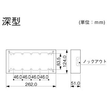 メタルモール 5個用スイッチボックス マサル工業