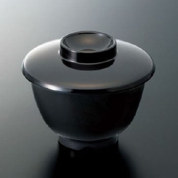 汁椀(身)(外黒内朱)(汁椀) スリーライン