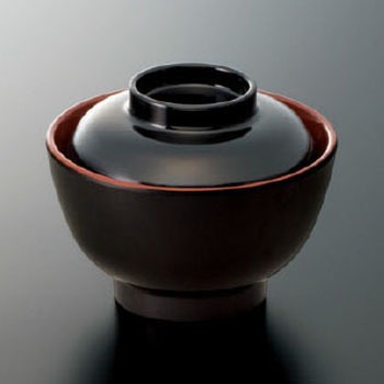 GW-332 汁椀(外黒内朱)(汁椀) スリーライン 25847728