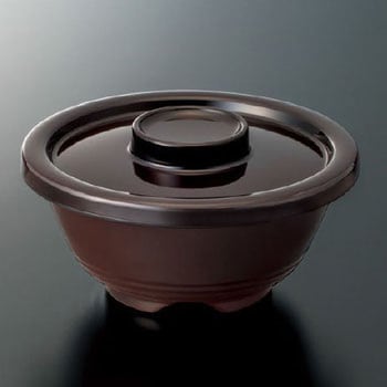 飯碗(溜内黒)(メラミンエックス) スリーライン